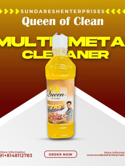 Queen of Clean – Multi Metal Cleaner (500ml) for Brass | Bronze | Copper | Panchaloha | Stainless Steel Removes Tarnish & Restores Shine